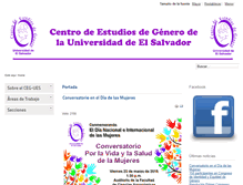 Tablet Screenshot of genero.ues.edu.sv